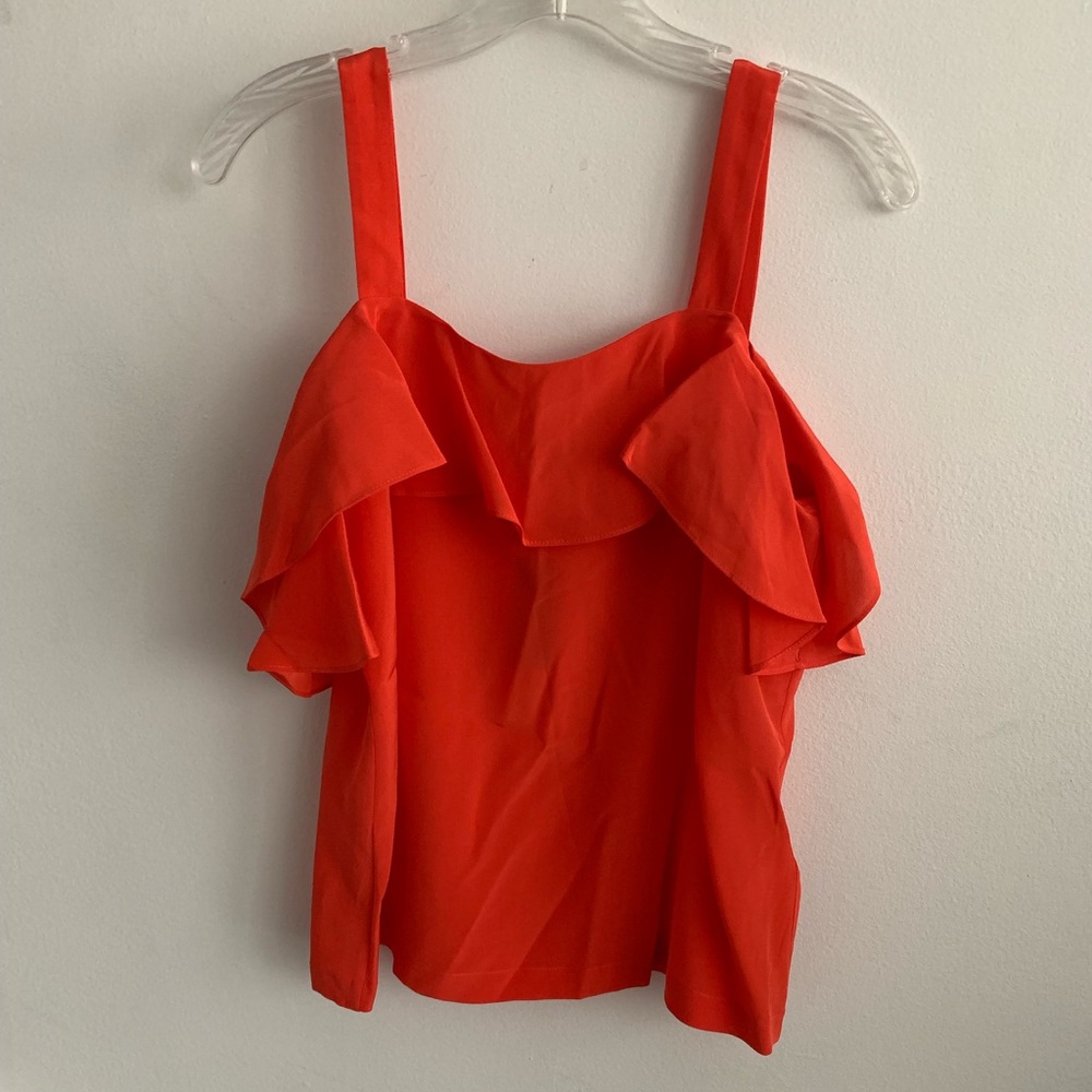 Jcrew Coral Tank Silk Top